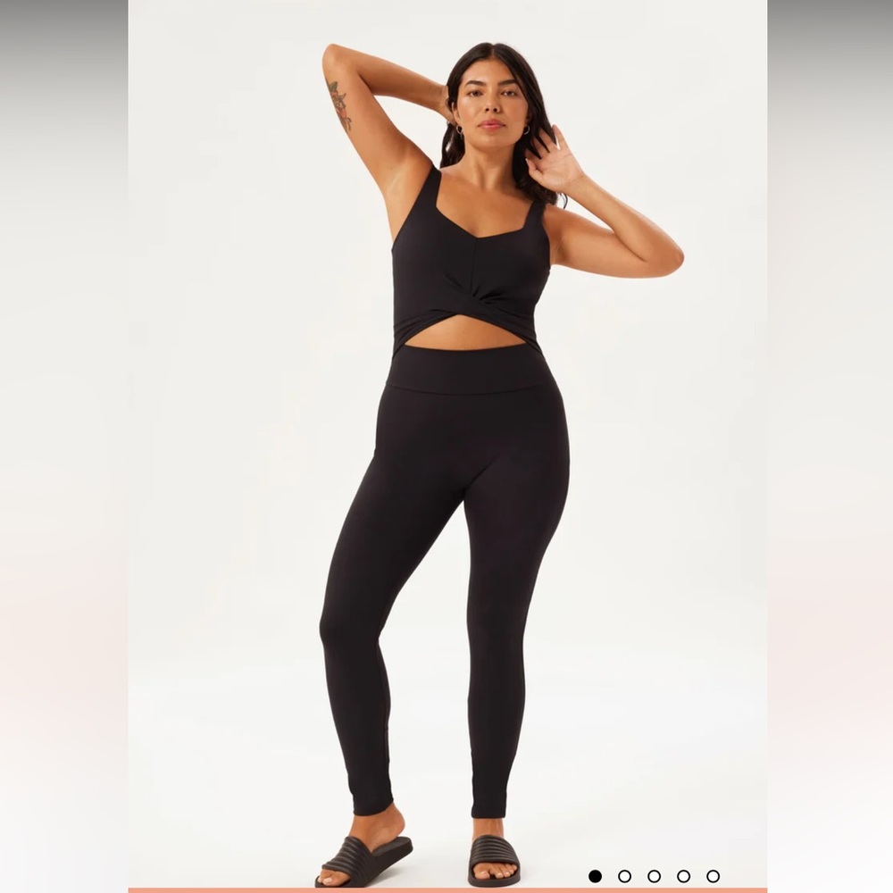 Girlfriend Collective Black Twist Unitard